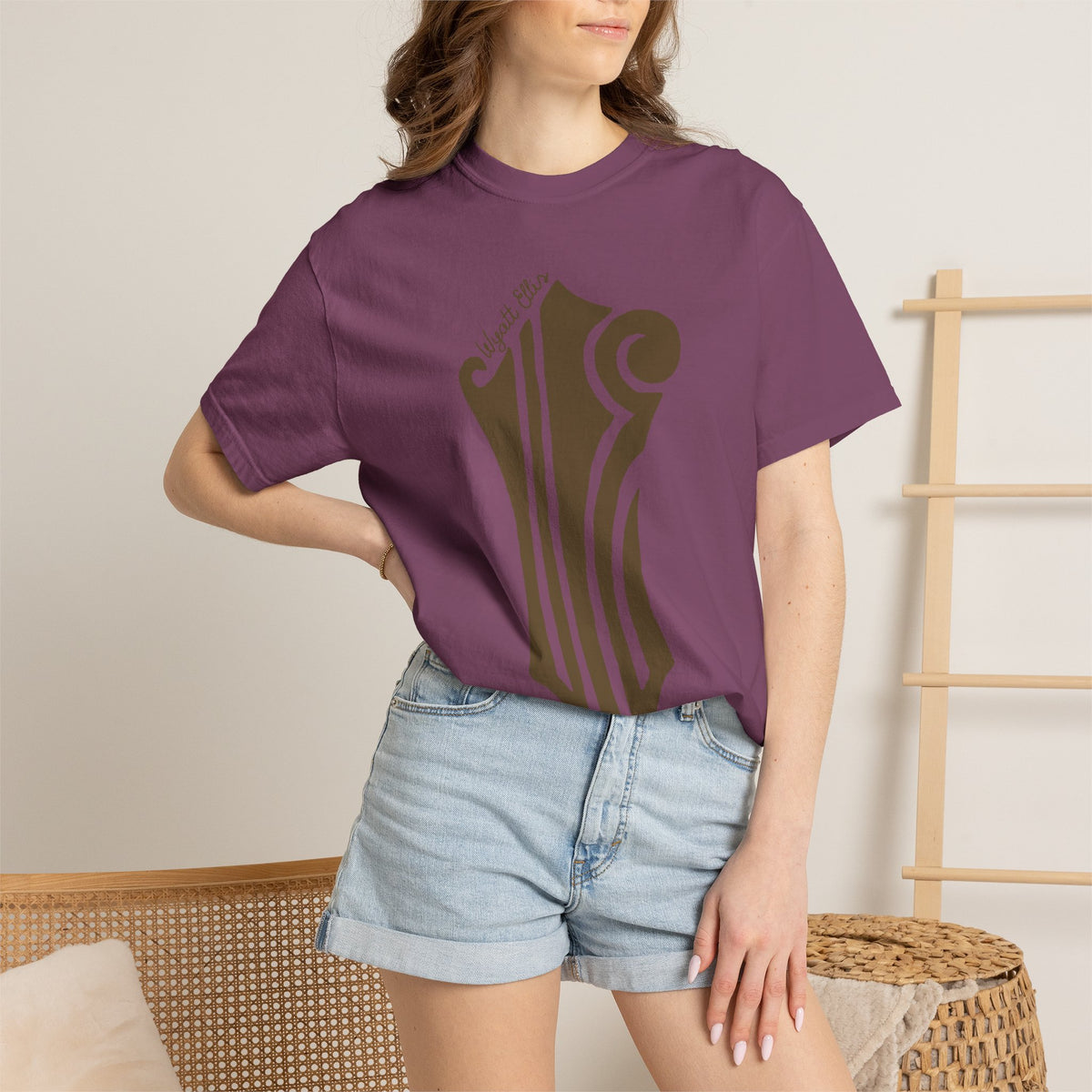 WE Headstock Logo Brown Unisex Jersey Short Sleeve Tee