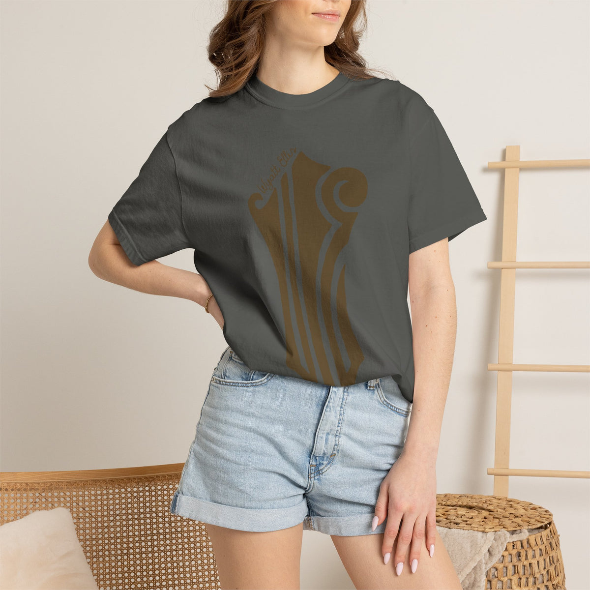 WE Headstock Logo Brown Unisex Jersey Short Sleeve Tee