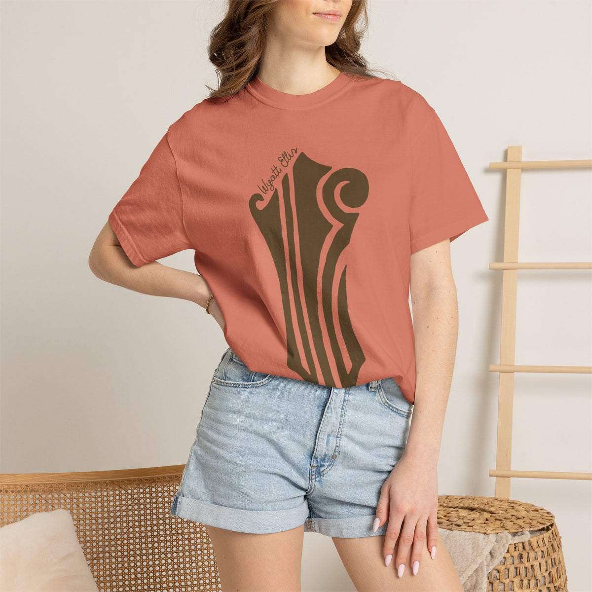WE Headstock Logo Brown Unisex Jersey Short Sleeve Tee