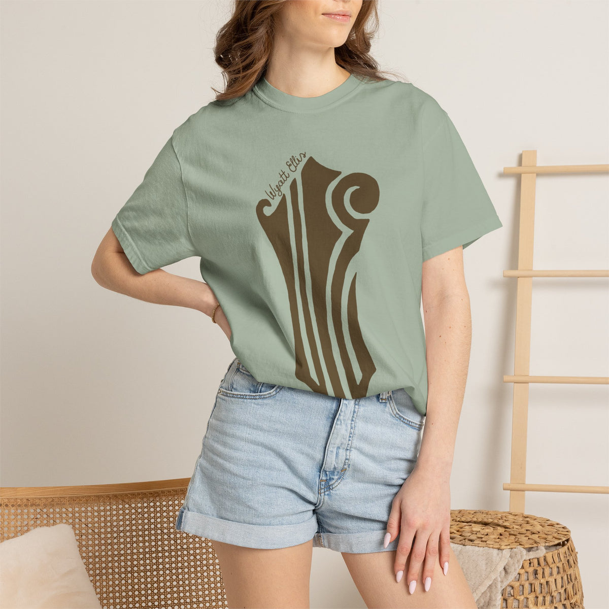 WE Headstock Logo Brown Unisex Jersey Short Sleeve Tee