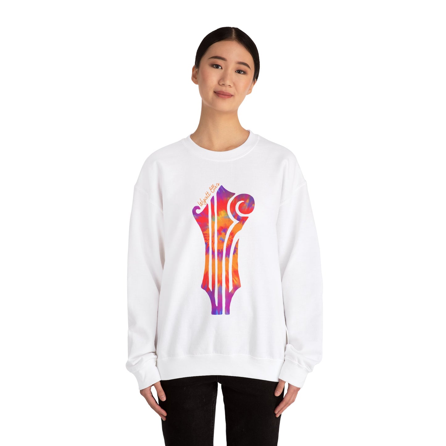 WE Headstock Tie-Dye Logo Unisex Heavy Blend™ Crewneck Sweatshirt