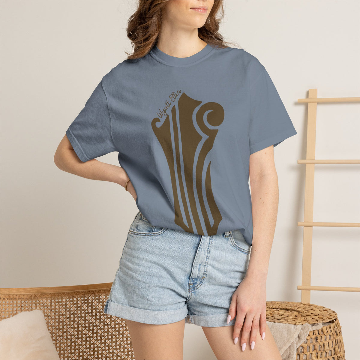 WE Headstock Logo Brown Unisex Jersey Short Sleeve Tee