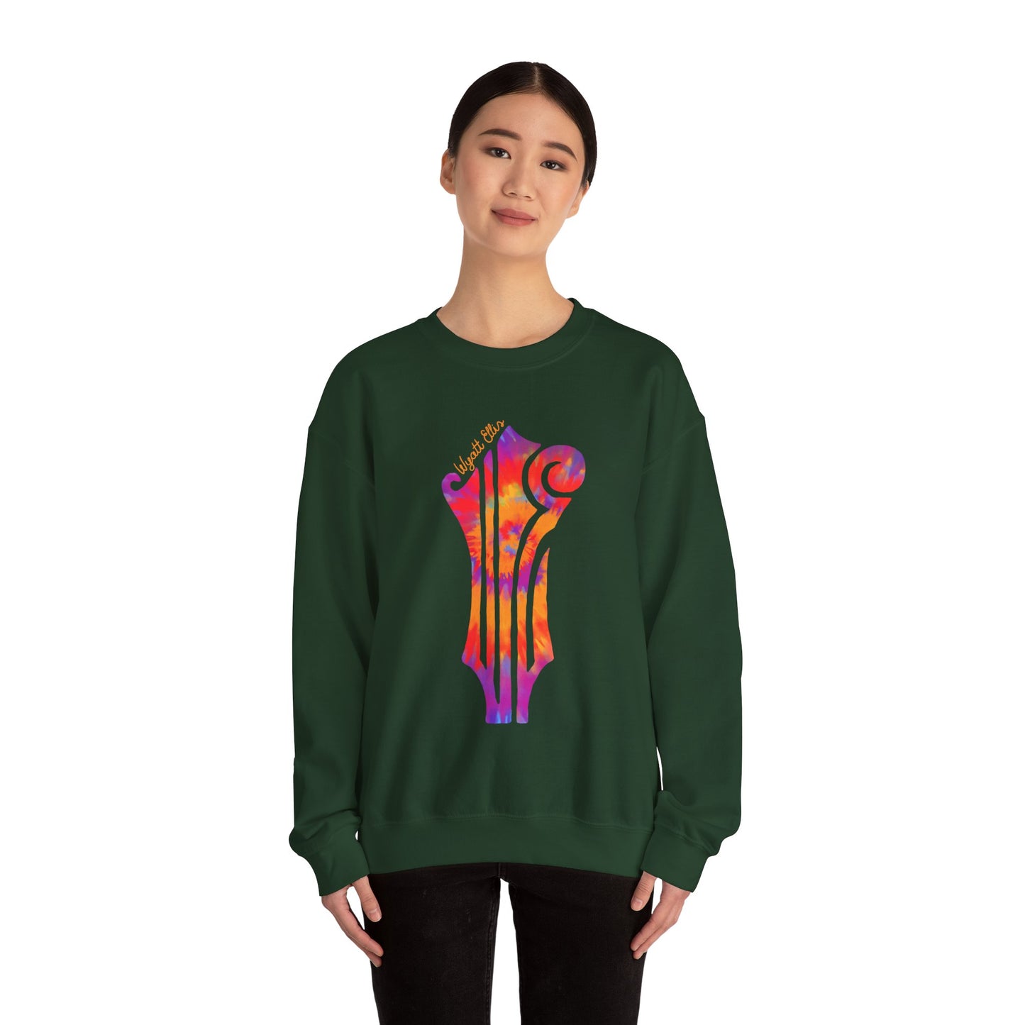 WE Headstock Tie-Dye Logo Unisex Heavy Blend™ Crewneck Sweatshirt