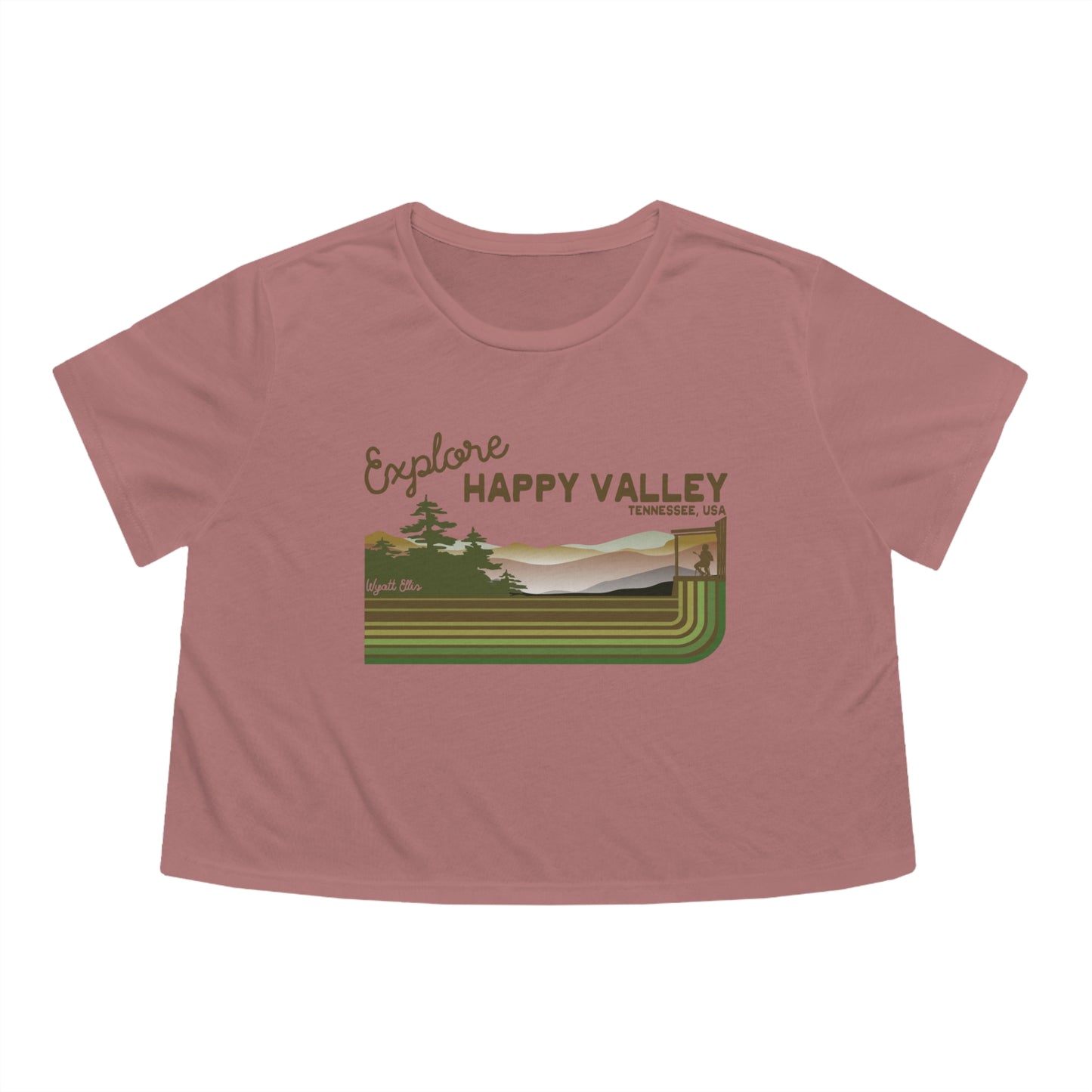 Explore Happy Valley Crop Tee