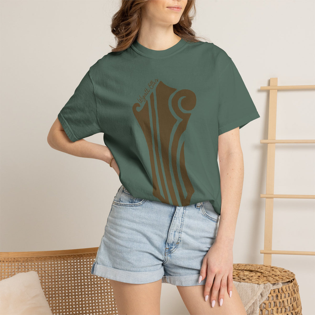 WE Headstock Logo Brown Unisex Jersey Short Sleeve Tee