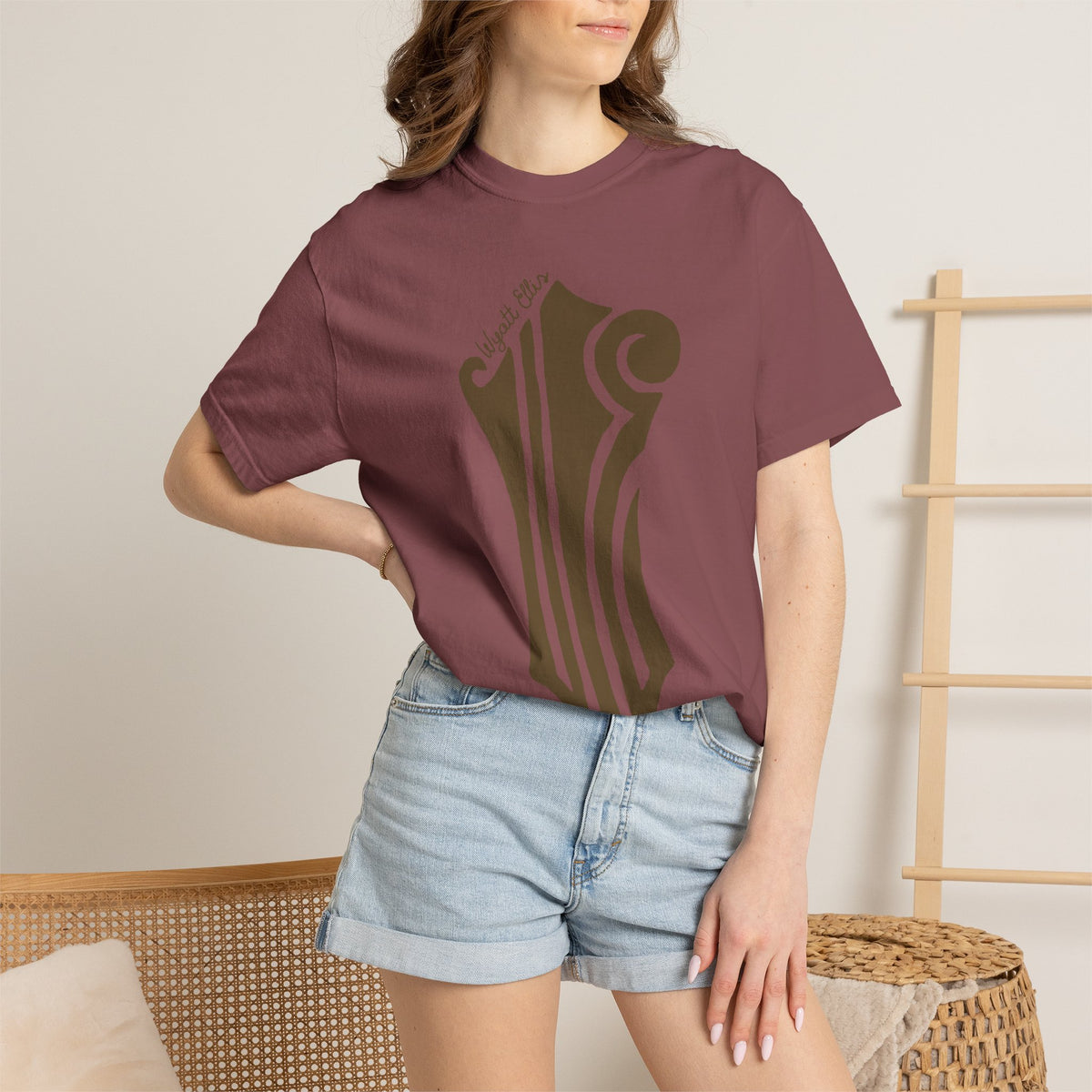 WE Headstock Logo Brown Unisex Jersey Short Sleeve Tee