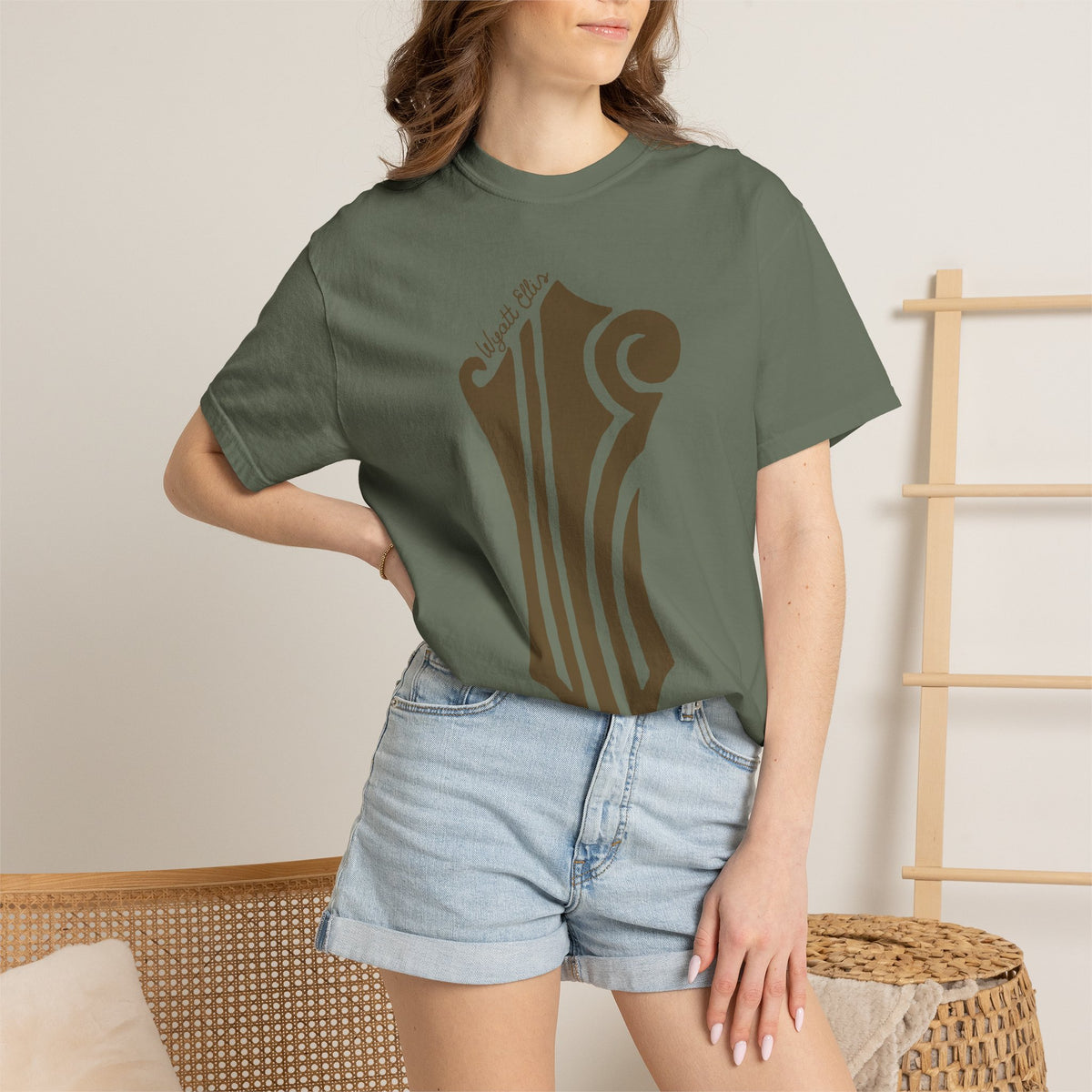 WE Headstock Logo Brown Unisex Jersey Short Sleeve Tee
