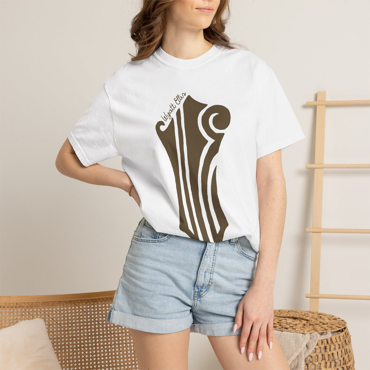 WE Headstock Logo Brown Unisex Jersey Short Sleeve Tee
