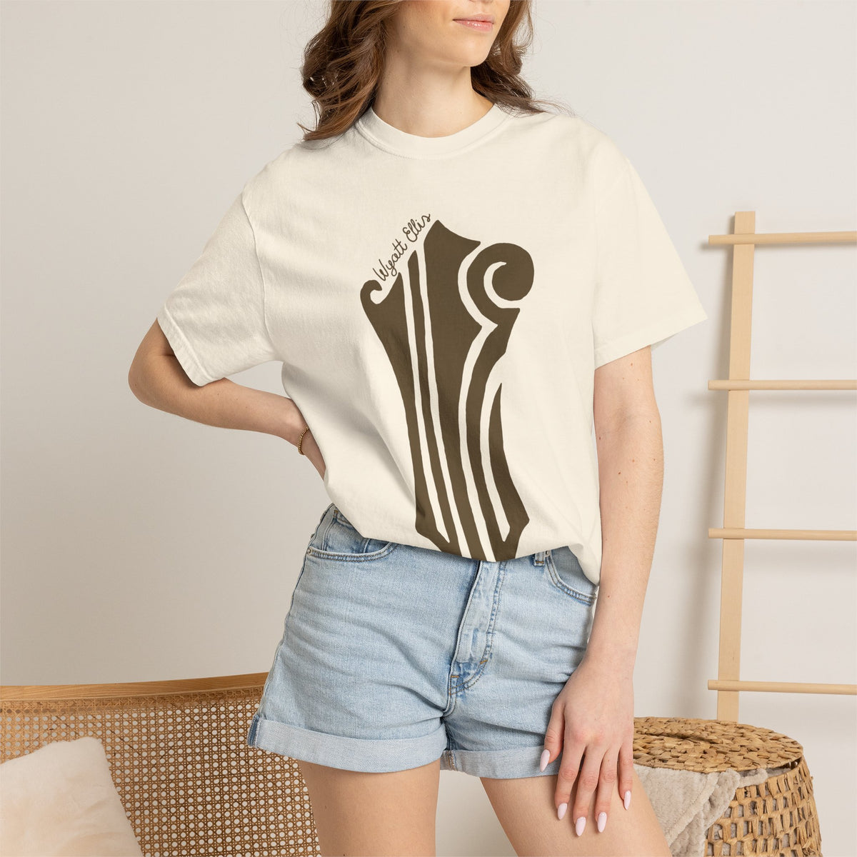WE Headstock Logo Brown Unisex Jersey Short Sleeve Tee
