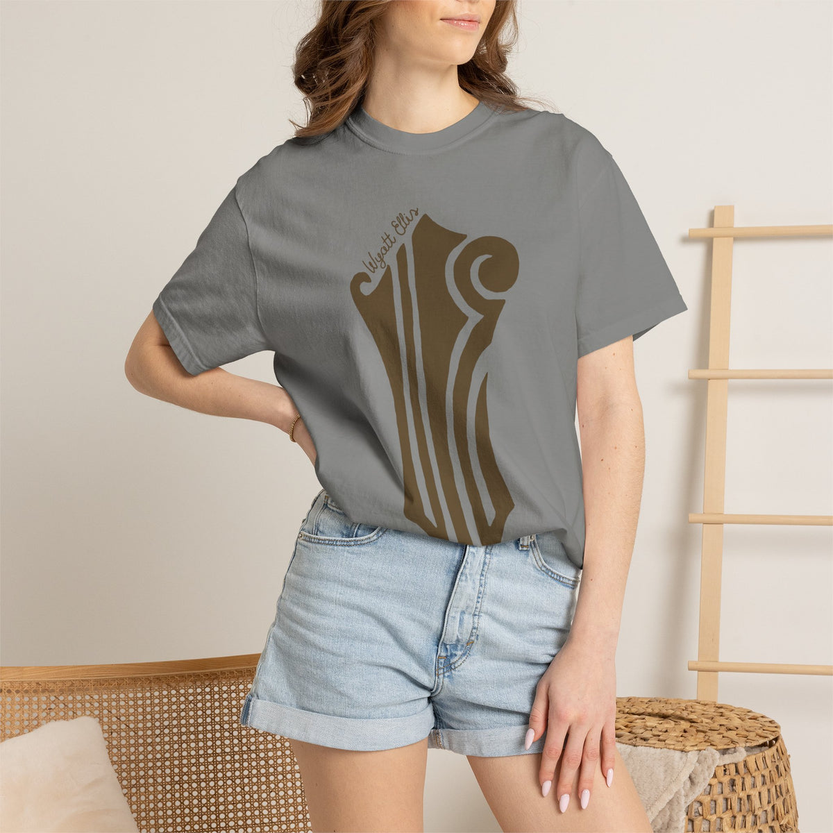 WE Headstock Logo Brown Unisex Jersey Short Sleeve Tee