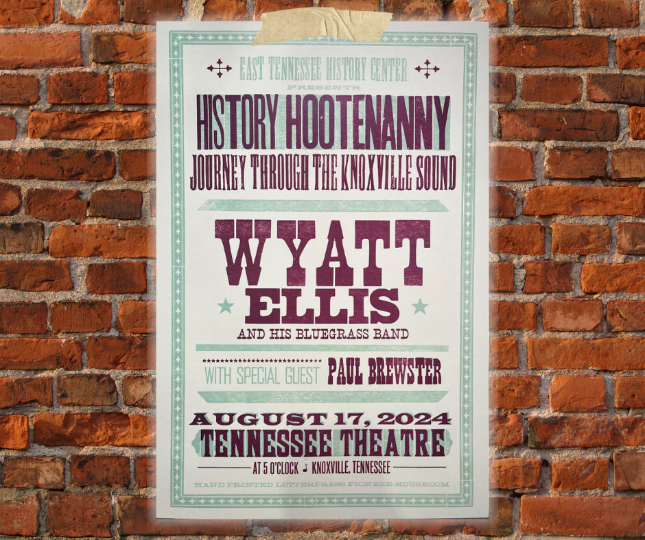 Wyatt Ellis History Hootenanny Letterpress Show Print