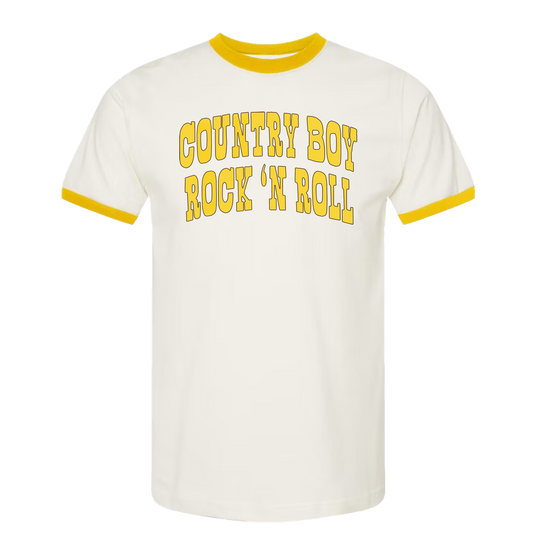 Country Boy Rock 'N Roll Ringer Tee (DNLA)