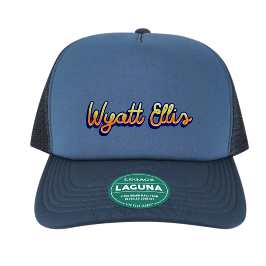 "Wyatt Ellis" Embroidered Trucker Hat by The Grass Spot